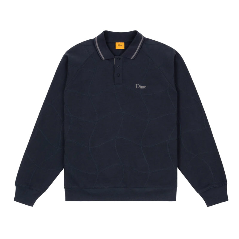 Dime MTL(ダイム)/ Wave Rugby Sweater -2.COLOR-(NAVY)