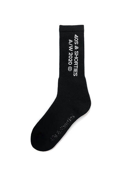 40s&Shorties(フォーティスアンドショーティース)/ General Logo Socks -BLACK-