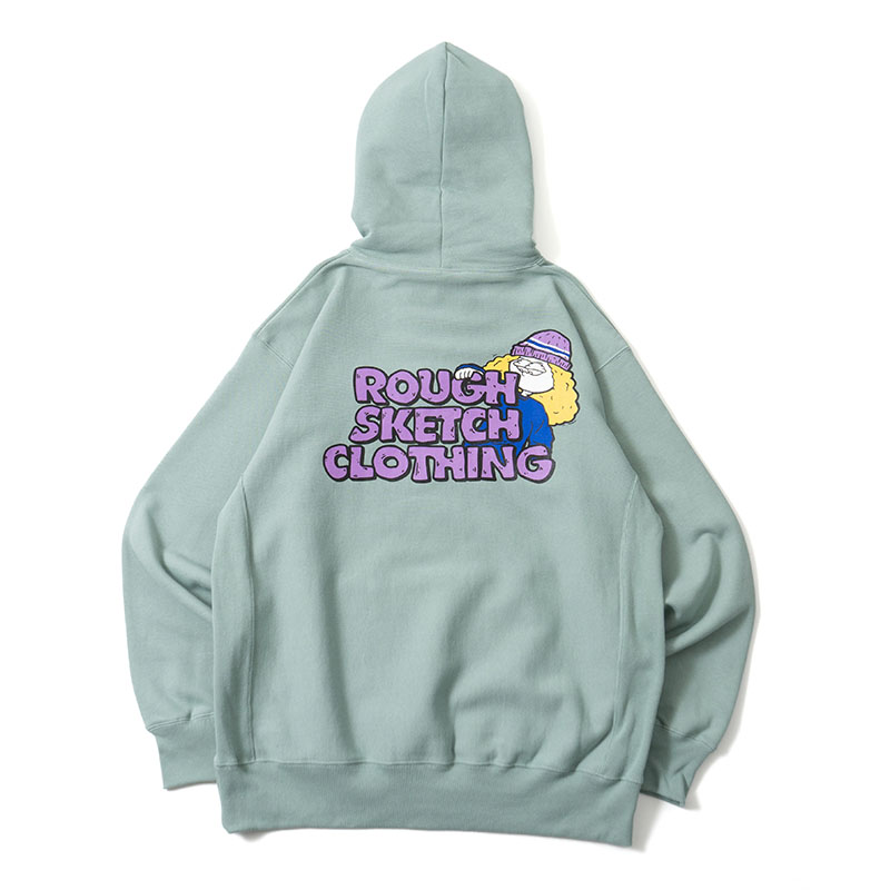 ROUGH SKETCH CLOTHING(ラフスケッチクロージング)/ GRAB HEAVY HOODIE -3COLOR-(L.GREEN)