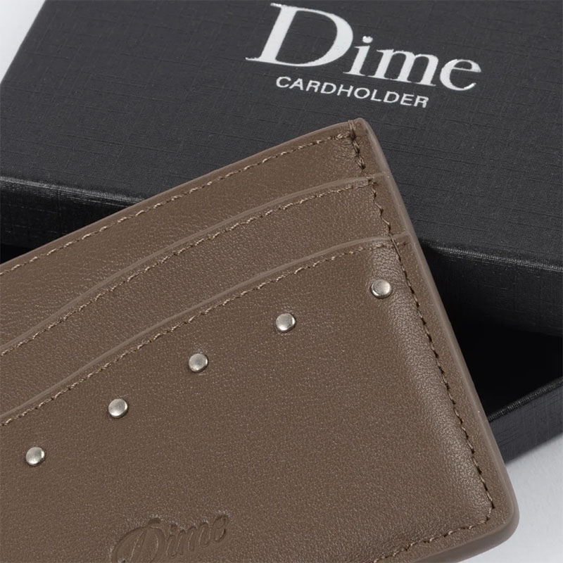 Dime MTL(ダイム)/ Studded Cardholder -BROWN-