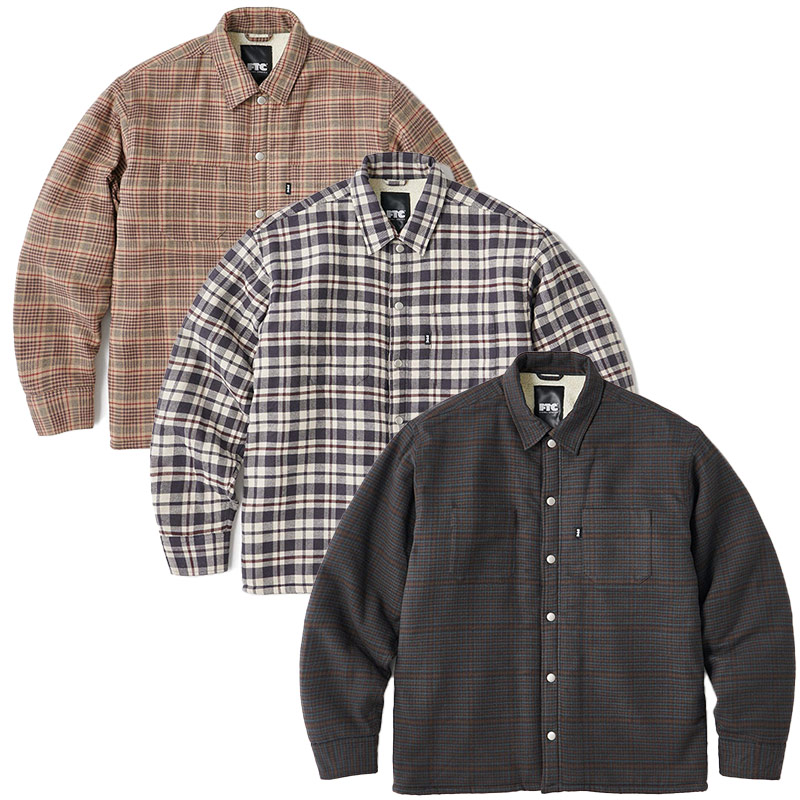 FTC(エフティーシー)/ SHERPA LINED PLAID NEL SHIRT -3COLOR-