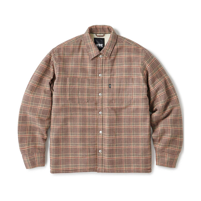 FTC(エフティーシー)/ SHERPA LINED PLAID NEL SHIRT -3COLOR-(BROWN)