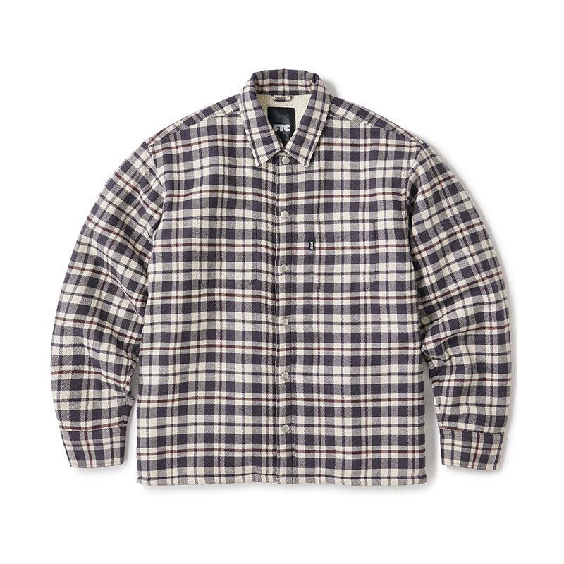 FTC(エフティーシー)/ SHERPA LINED PLAID NEL SHIRT -3COLOR-(NAVY)