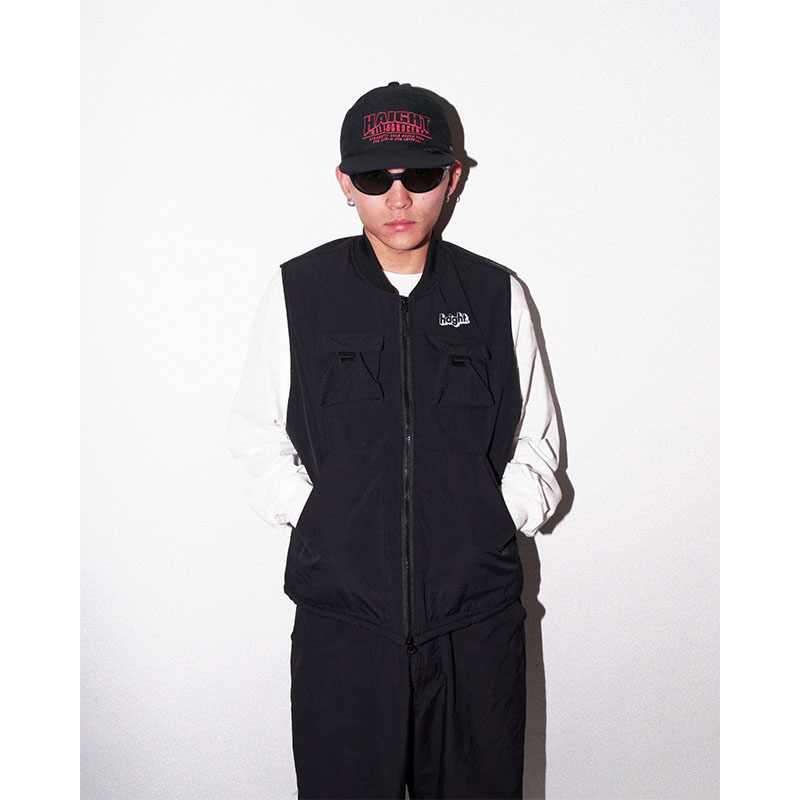 HAIGHT(ヘイト)/ NYLON PADDED VEST -BLACK-