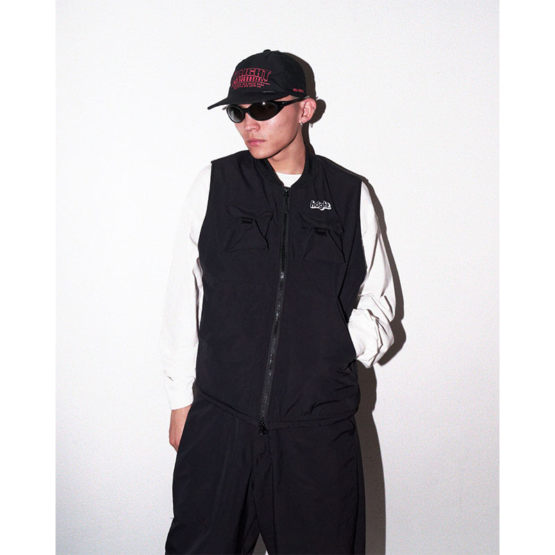 HAIGHT(ヘイト)/ NYLON PADDED VEST -BLACK-