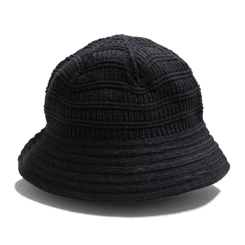 HAIGHT(ヘイト)/ ACRYLIC KNIT BUCKET HAT -BLACK-