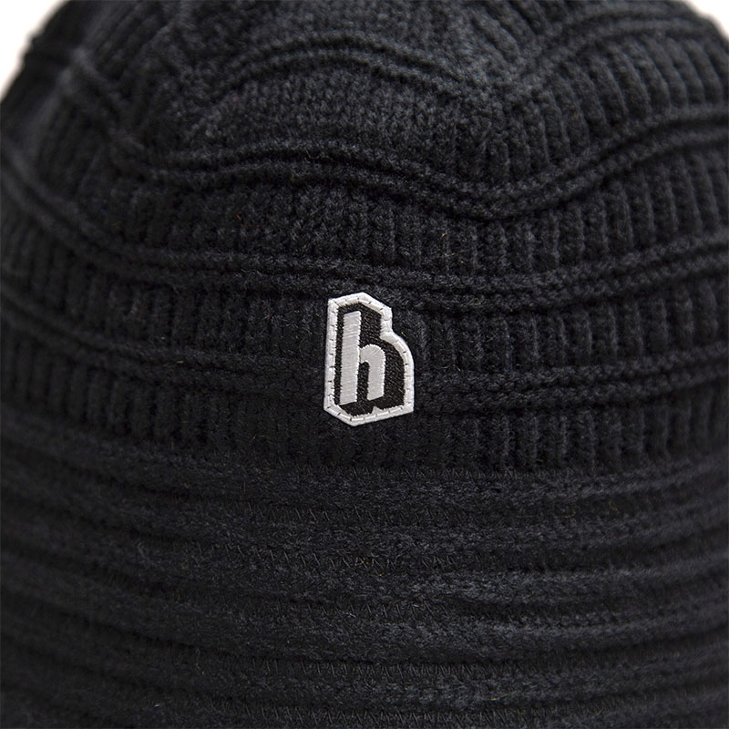 HAIGHT(ヘイト)/ ACRYLIC KNIT BUCKET HAT -BLACK-