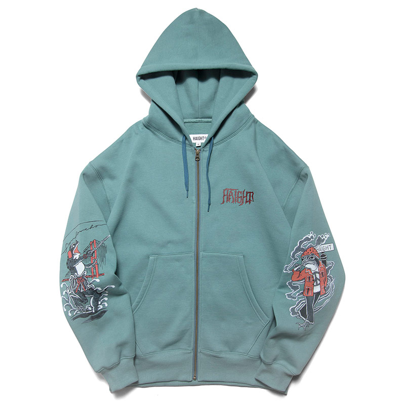 HAIGHT(ヘイト)/ SCRIBE TATTOO ZIP HOODIE -3COLOR-(TEAL)