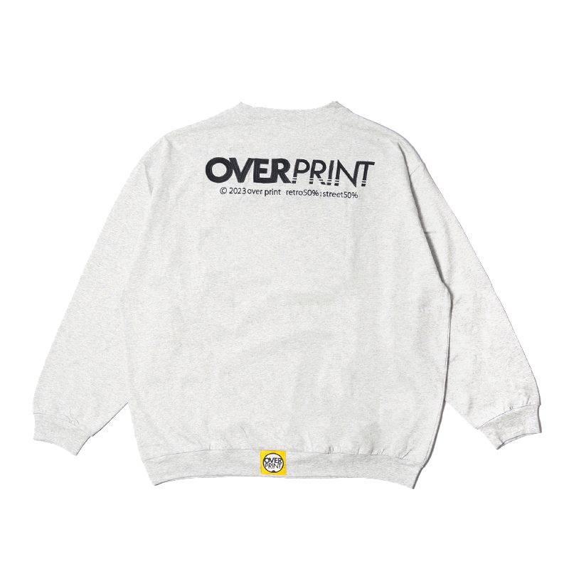 OVER PRINT(オーバープリント)/ EYES EMB sweatshirts like LS TEE -2COLOR-