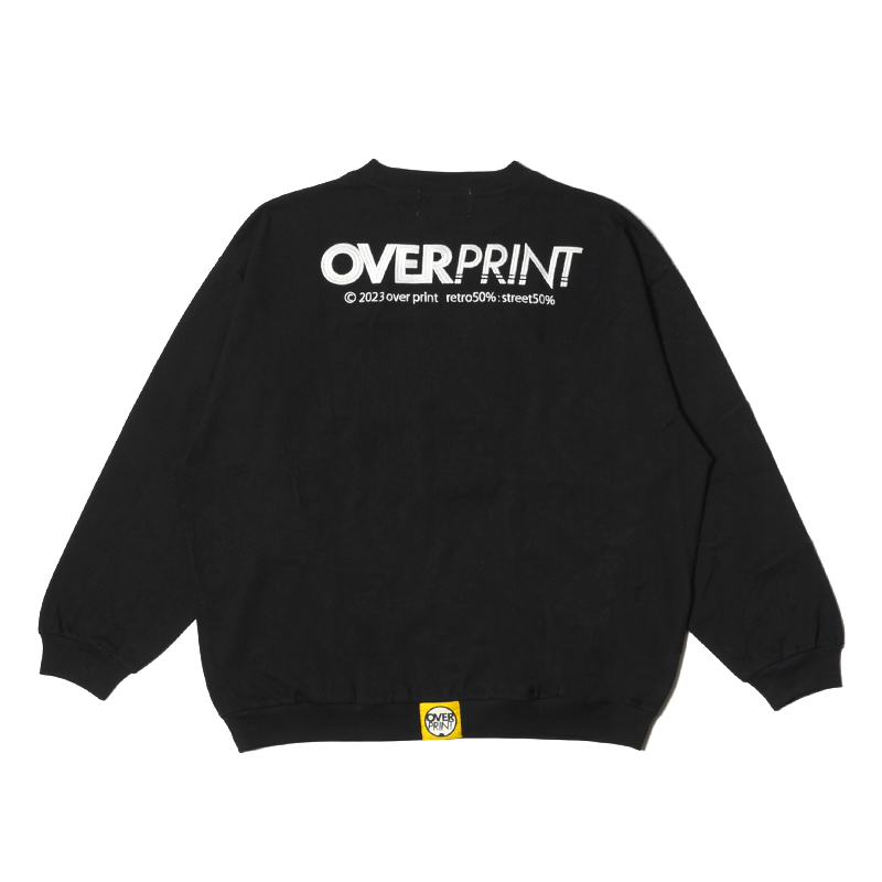 OVER PRINT(オーバープリント)/ EYES EMB sweatshirts like LS TEE -2COLOR-
