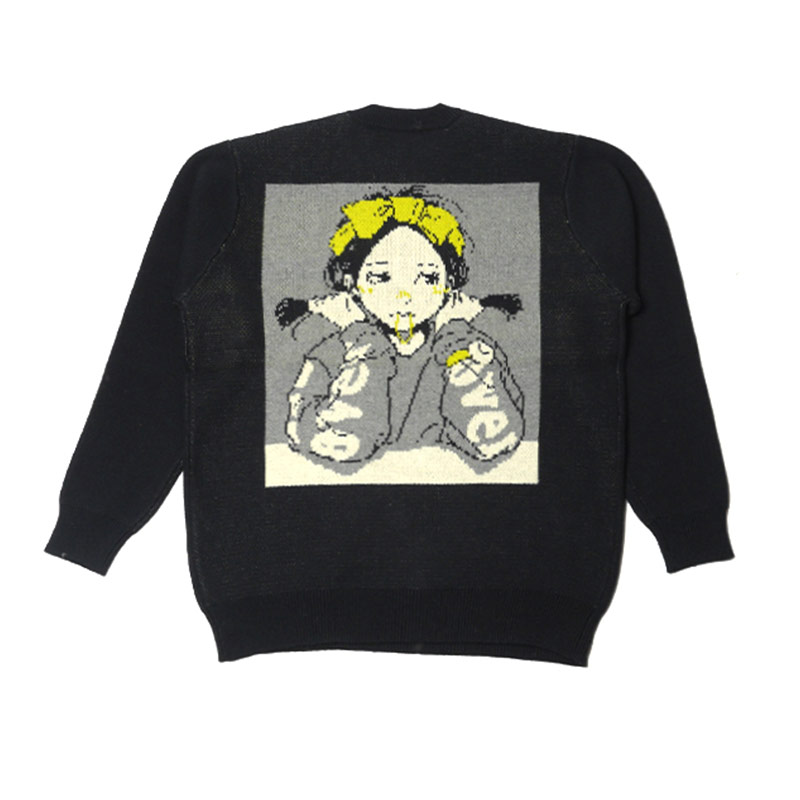 OVER PRINT(オーバープリント)/ POP ART JQ KNIT Ver:1 -2COLORS-(BLACK)