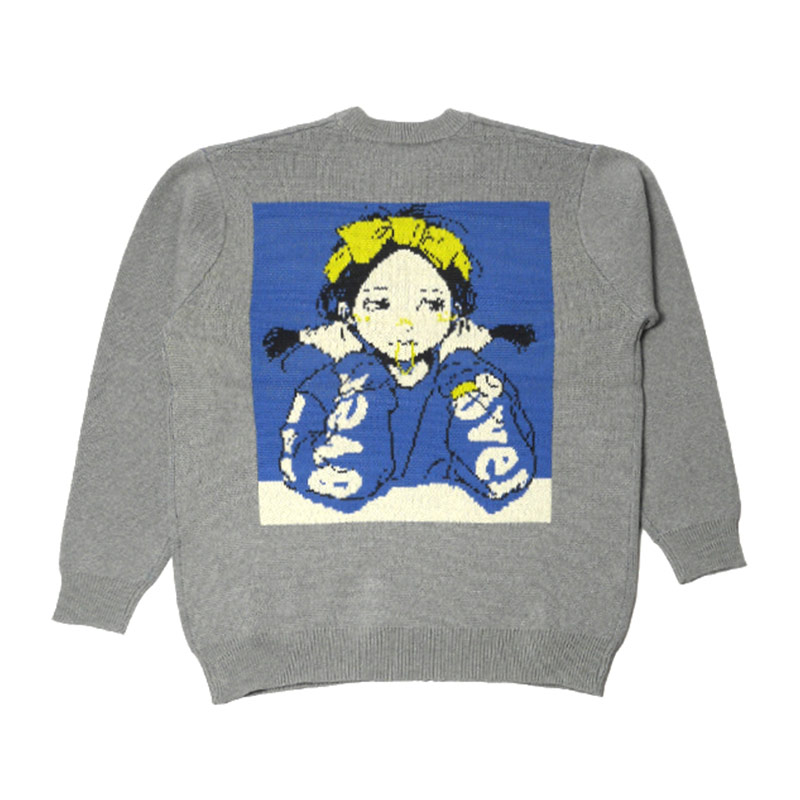 OVER PRINT(オーバープリント)/ POP ART JQ KNIT Ver:1 -2COLORS-(GREY)