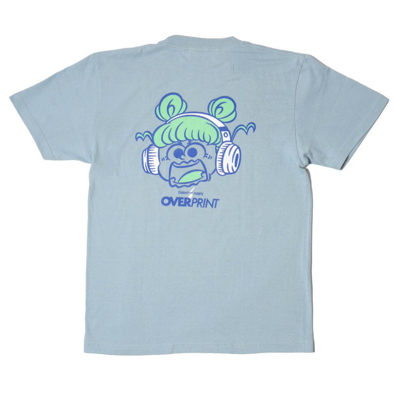 OVER PRINT(オーバープリント)/ Distortion Tee -2.COLOR-(BLUE)