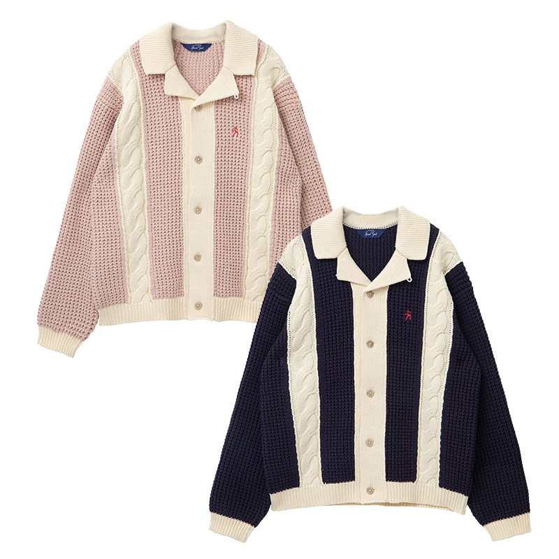 SPECIAL GUEST(スペシャルゲスト)/ SG cable collar cardigan -2COLOR-