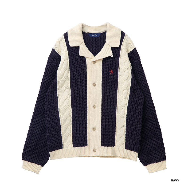 SPECIAL GUEST(スペシャルゲスト)/ SG cable collar cardigan -2COLOR-