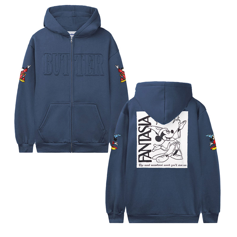 Butter Goods(バターグッズ)/ Applique Zip-Thru Hood -DENIM-