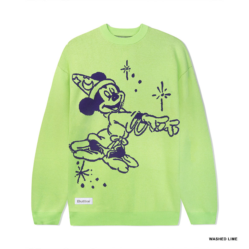 Butter Goods(バターグッズ)/ Cinema Knit Sweater -2COLOR-(WASHED LIME)
