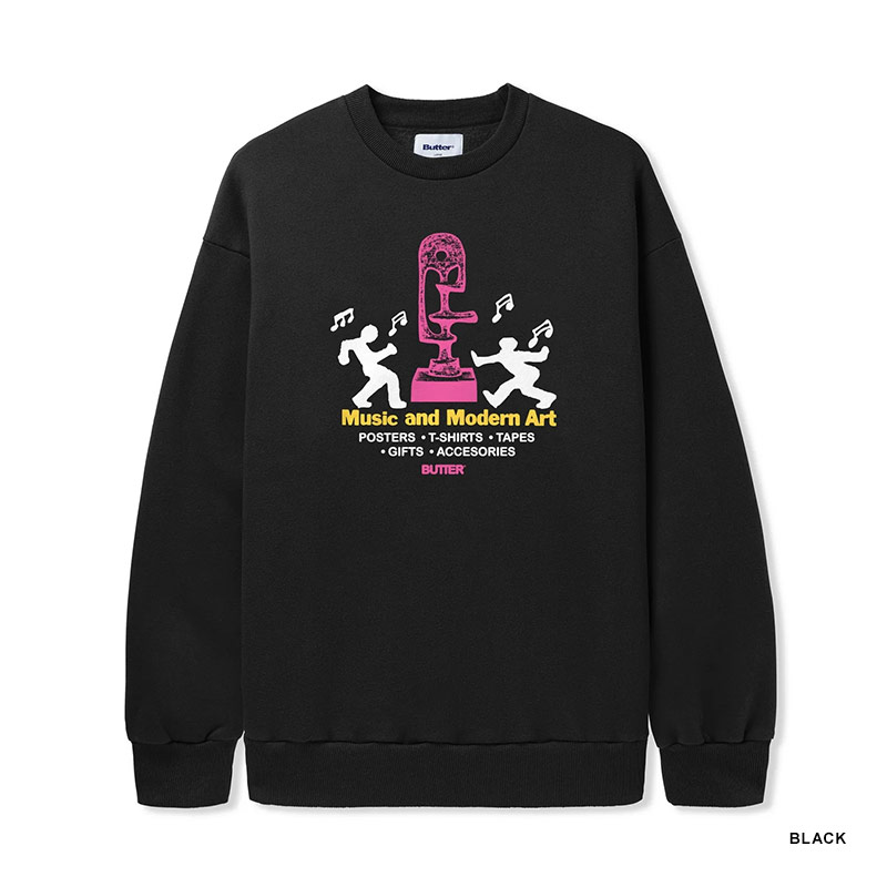 Butter Goods(バターグッズ)/ Gallery Crewneck Sweatshirt -2.COLOR-(BLACK)