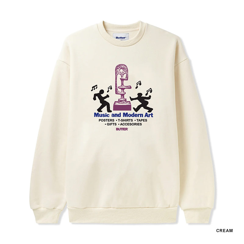Butter Goods(バターグッズ)/ Gallery Crewneck Sweatshirt -2.COLOR-(CREAM)