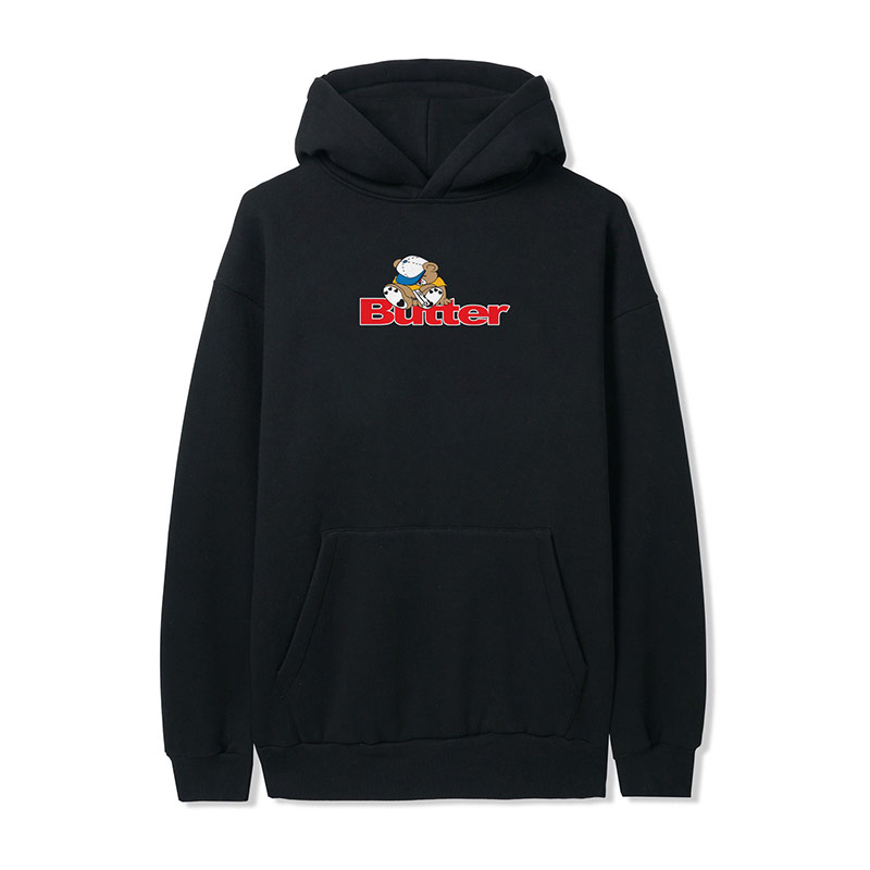 Butter Goods(バターグッズ)/ Teddy Logo Pullover Hood -2.COLOR-(BLACK)