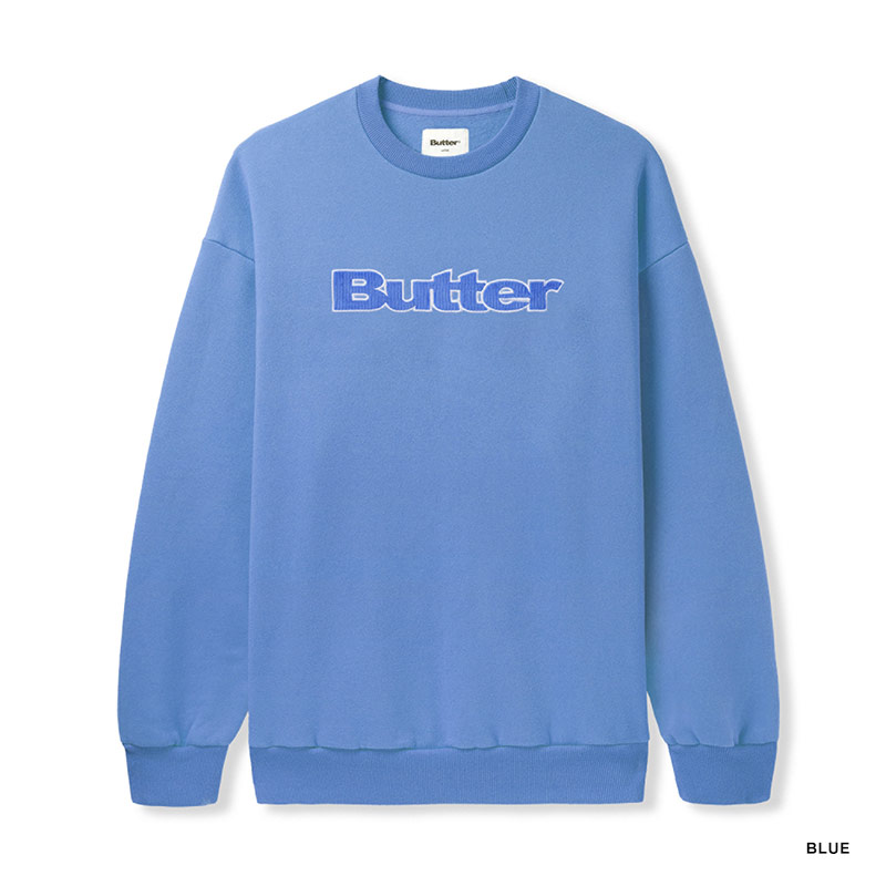 Butter Goods(バターグッズ)/ Cord Logo Crewneck Sweatshirt -3.COLOR-(BLUE)