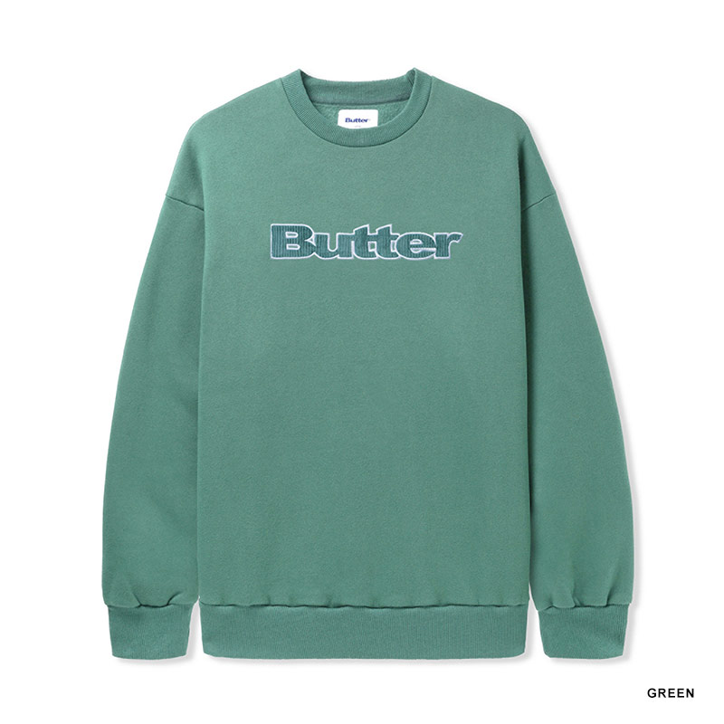 BUTTER GOODS バターグッズ スウェットシャツ ロゴ グリーン