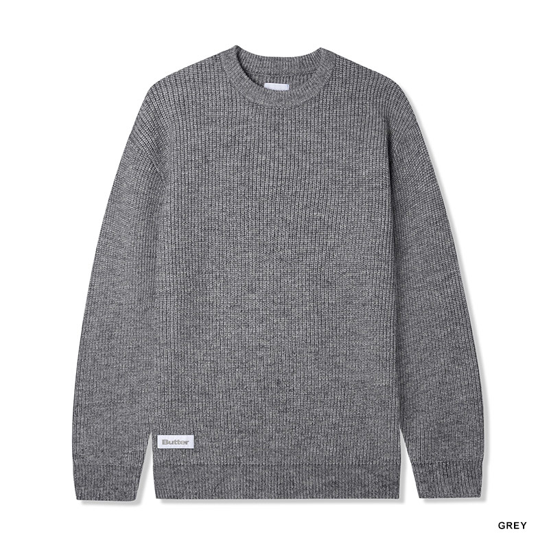 Butter Goods(バターグッズ)/ Marle Knitted Sweater -3.COLOR-(GREY)