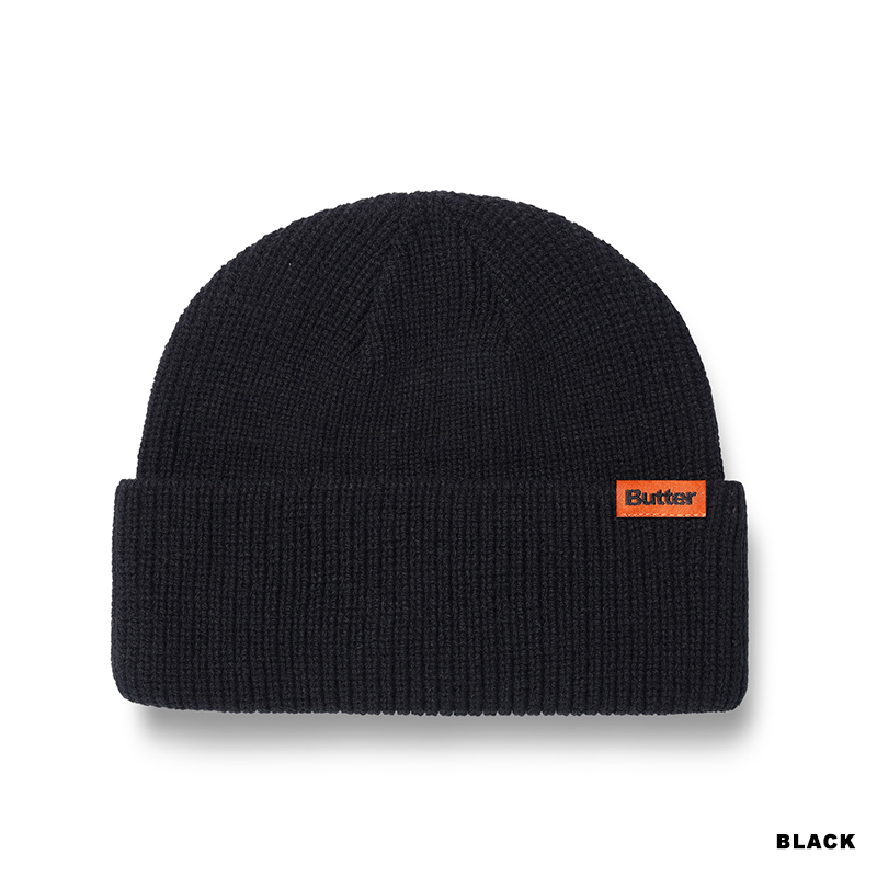 Butter Goods(バターグッズ)/ Tall Wharfie Beanie -4.COLOR-(BLACK)