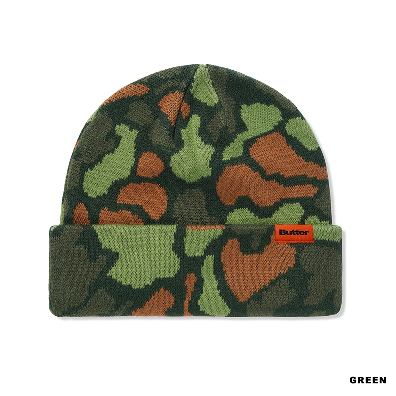 Butter Goods(バターグッズ)/ Camo Beanie -3.COLOR-(GREEN)