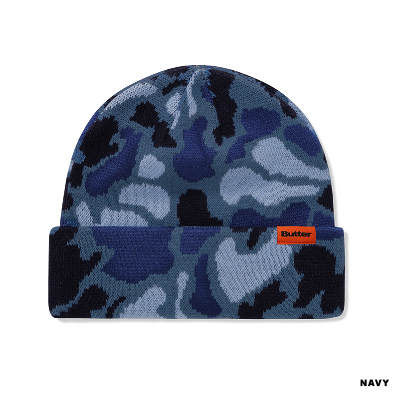 Butter Goods(バターグッズ)/ Camo Beanie -3.COLOR-(NAVY)