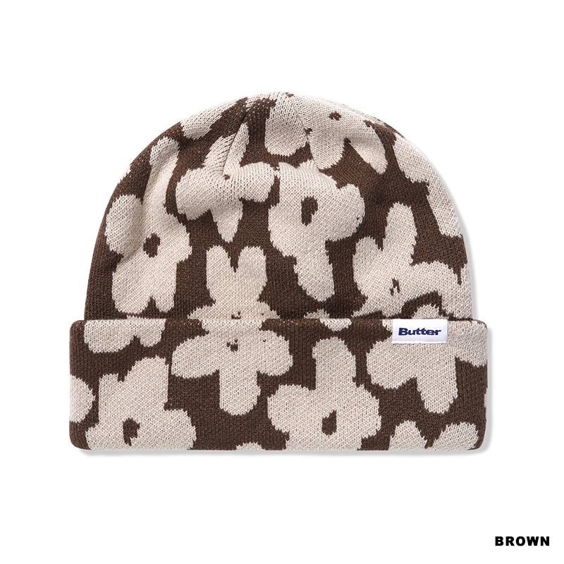 Butter Goods(バターグッズ)/ Floral Beanie -3.COLOR-(BROWN)