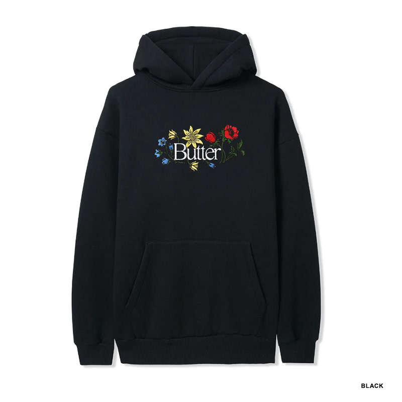Butter Goods(バターグッズ)/ FLORAL EMBROIDERED PO HOOD -4.COLOR-