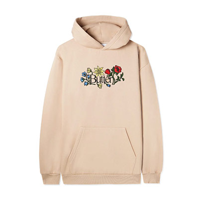 Butter Goods(バターグッズ)/ FLORAL EMBROIDERED PO HOOD -4.COLOR-