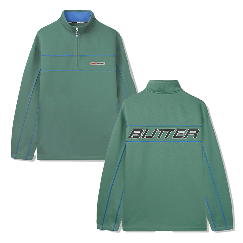 Butter Goods(バターグッズ)/ PIPE 1/4 ZIP PULLOVER -3.COLOR-(GREEN)