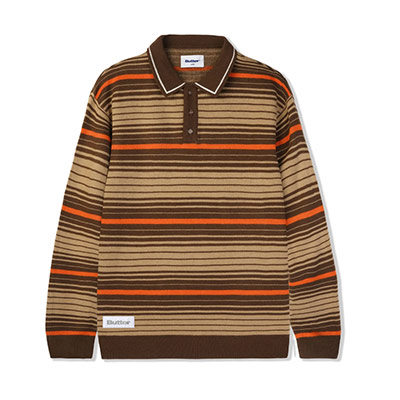 Butter Goods(バターグッズ)/ STRIPE KNITTED SHIRT -2.COLOR-