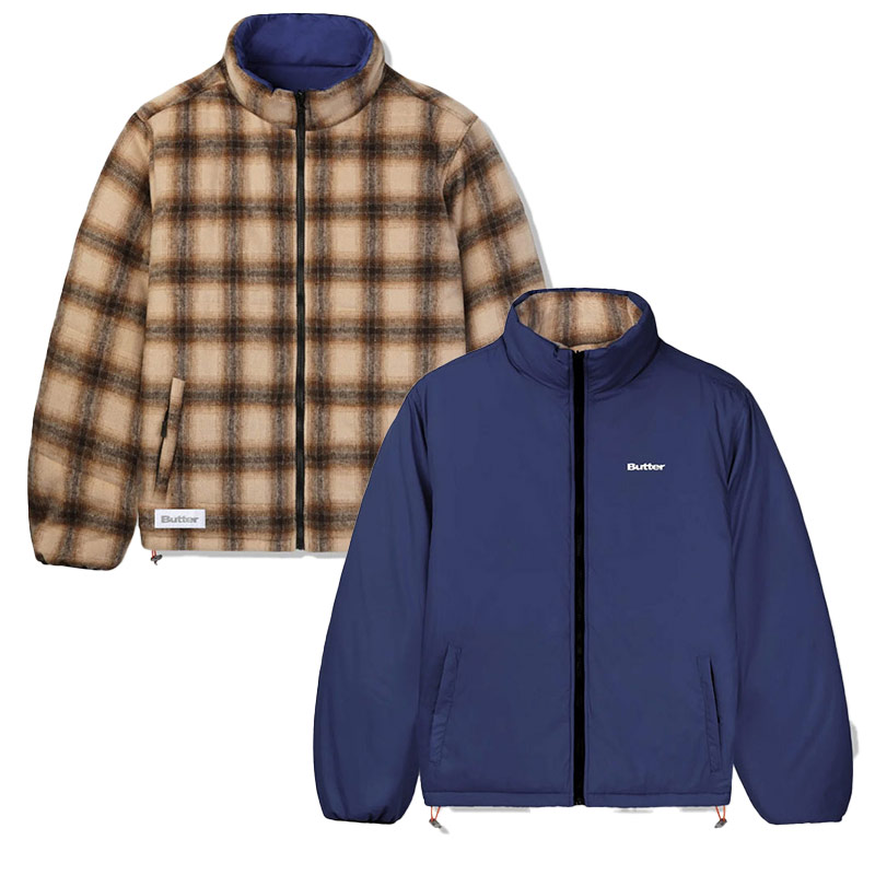 Butter Goods(バターグッズ)/ REVERSIBLE PLAID PUFFER JACKET -2.COLOR-(BROWN)