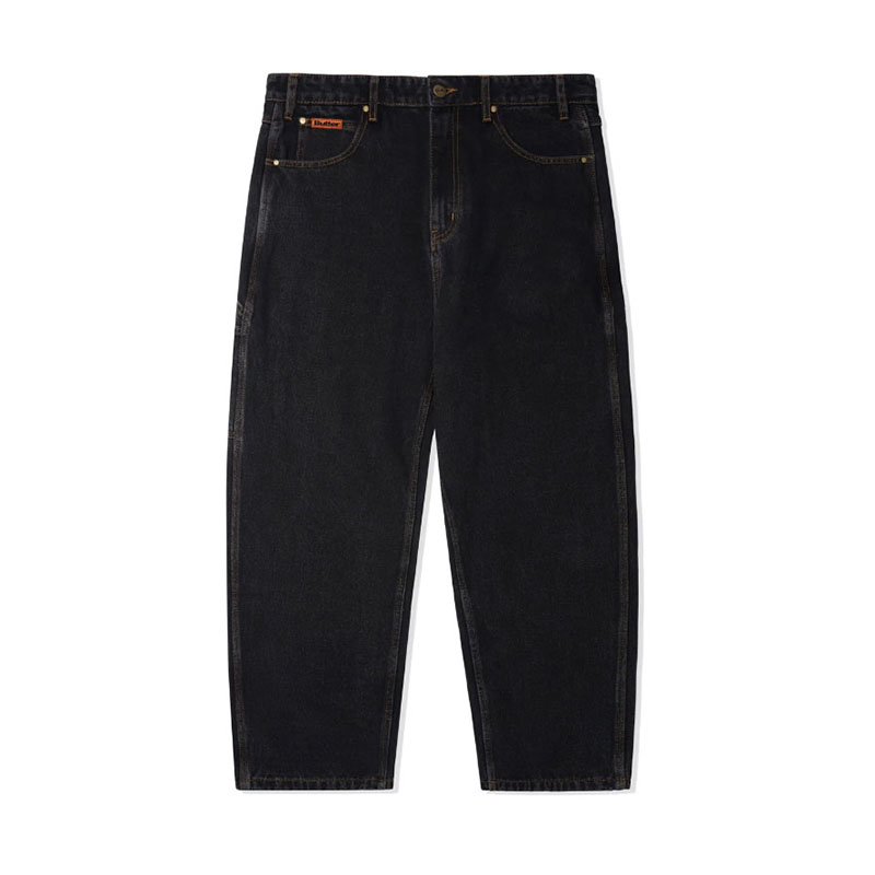 Butter Goods(バターグッズ)/ BAGGY DENIM JEANS -W.BLACK-