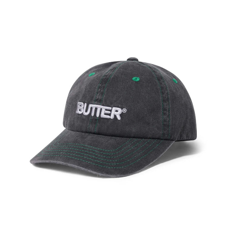 Butter Goods(バターグッズ)/ ROUNDED LOGO 6 PANEL CAP -3.COLOR-(W.BLACK)