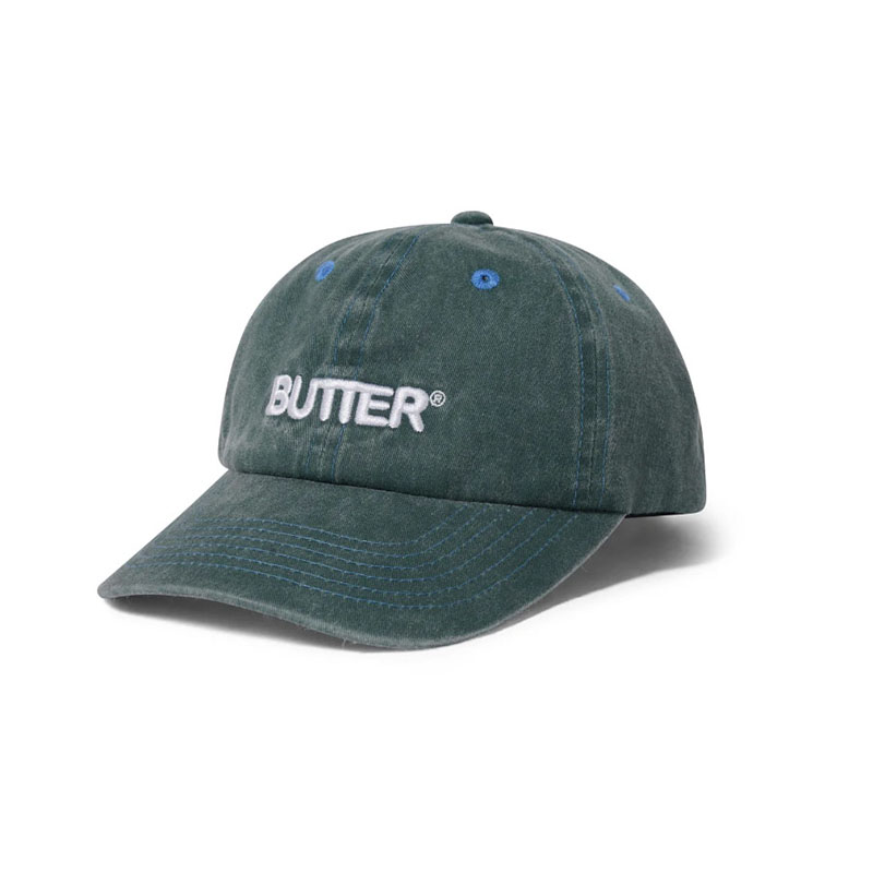Butter Goods(バターグッズ)/ ROUNDED LOGO 6 PANEL CAP -3.COLOR-(W.GREEN)