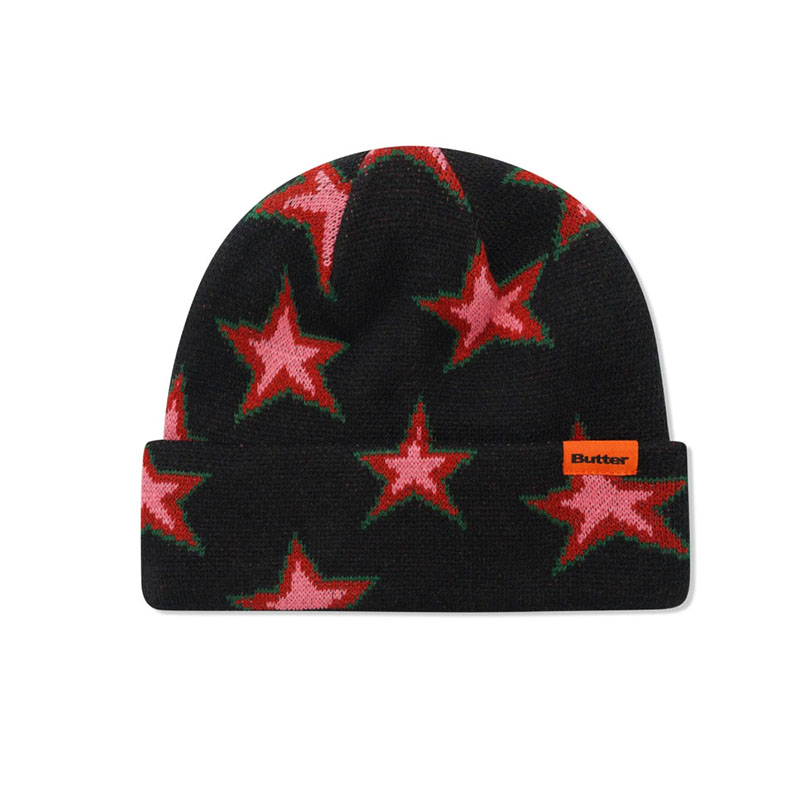 Butter Goods(バターグッズ)/ STAR BEANIE -3.COLOR-(BLACK)