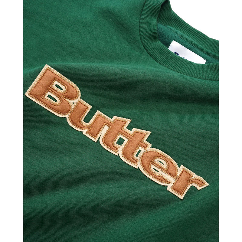 Butter Goods(バターグッズ)/ FELT LOGO APPLIQUE CREWNECK -4.COLOR-