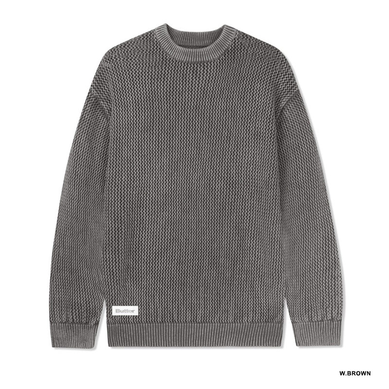 Butter Goods(バターグッズ)/ WASHED KNITTED SWEATER -2.COLOR-