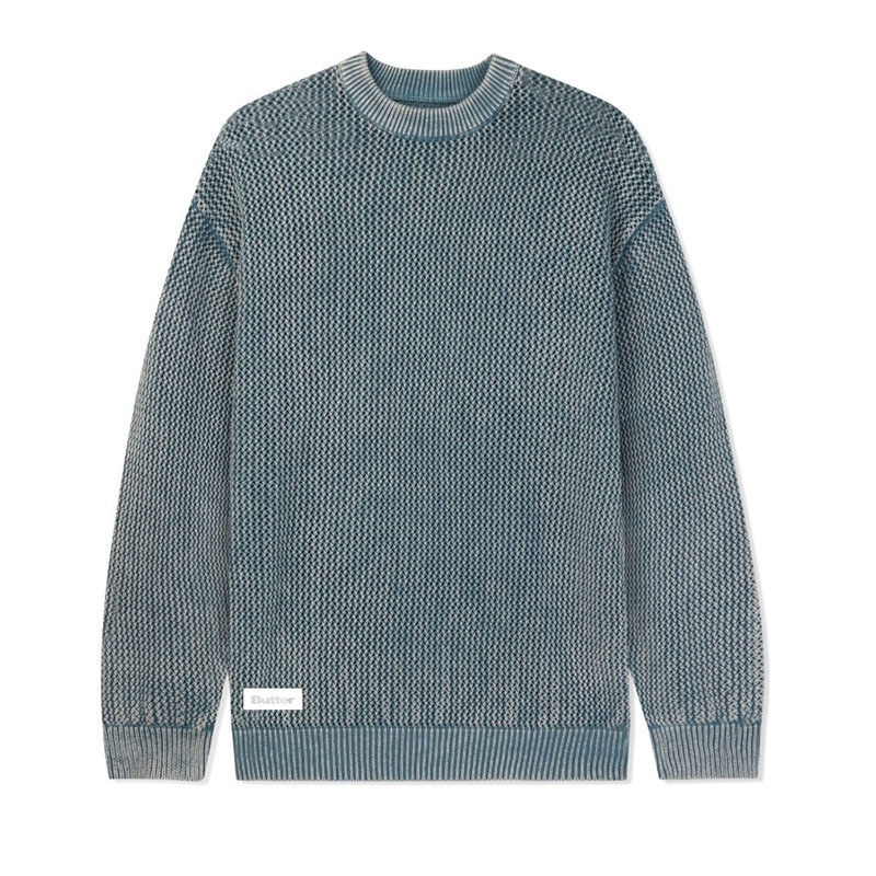 Butter Goods(バターグッズ)/ WASHED KNITTED SWEATER -2.COLOR-(W.NAVY)