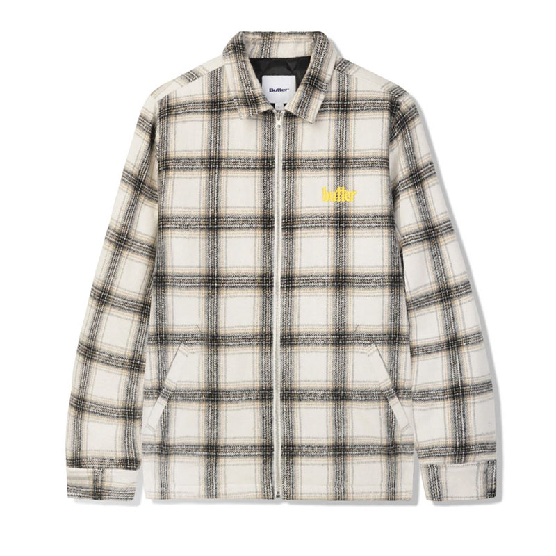 Butter Goods(バターグッズ)/ PLAID FLANNEL INSULATED OVERSHIRT -3.COLOR-(WHITE)