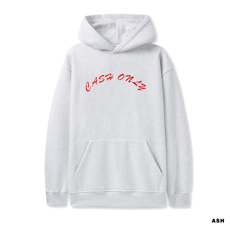 CASH ONLY(キャッシュオンリー)/ Felt Applique Logo Pullover Hood -3.COLOR-