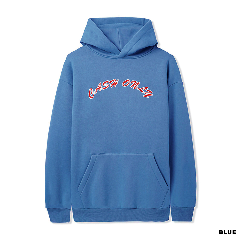 CASH ONLY(キャッシュオンリー)/ Felt Applique Logo Pullover Hood -3.COLOR-(BLUE)