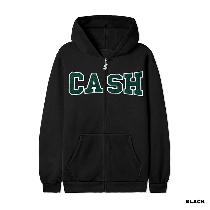 CASH ONLY(キャッシュオンリー)/ Campus Zip-Thru Hood -3.COLOR-(BLACK)