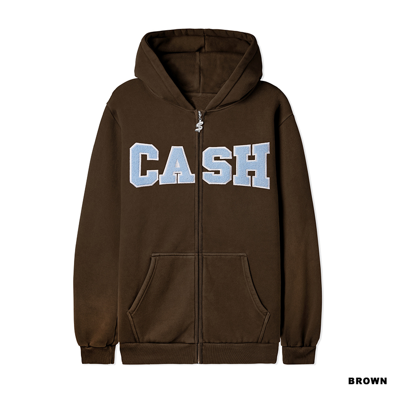 CASH ONLY(キャッシュオンリー)/ Campus Zip-Thru Hood -3.COLOR-(BROWN)
