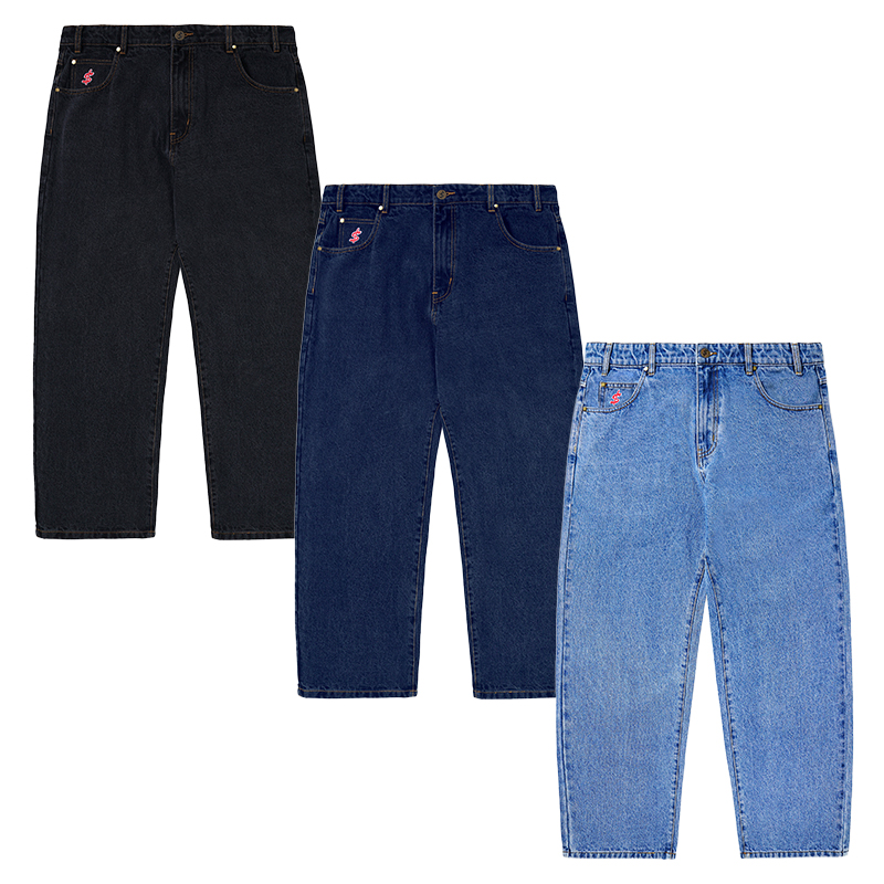 CASH ONLY(キャッシュオンリー)/ Logo Baggy Denim Jeans -3.COLOR 