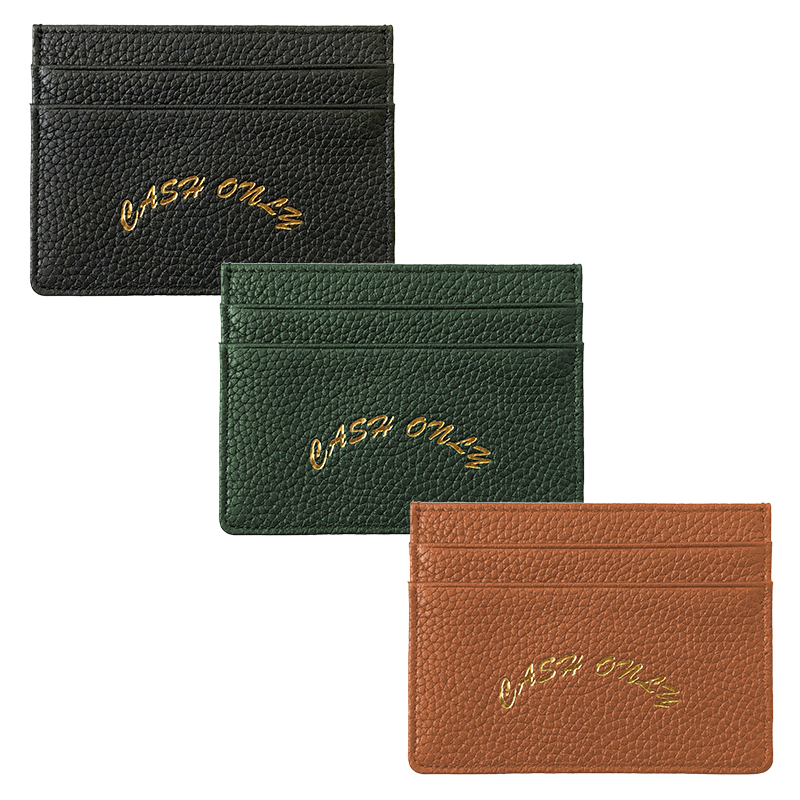 CASH ONLY(キャッシュオンリー)/ Leather Cardholder -3.COLOR-